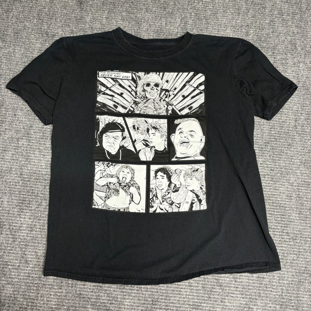The Goonies Movie Comic Panel T Shirt Men's Size Large Black‎ Ripple Junction
